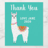 アルパファンキーカラマのドラマかわいい動物 ワインラベル (シングルラベル)