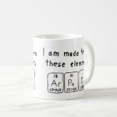 アルパード周期表名mug コーヒーマグカップ (正面右)