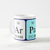 アルパード周期表名mug コーヒーマグカップ (正面左)