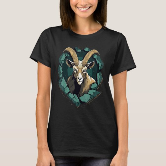 アルパ威厳のあるインIbex Tシャツ (正面)