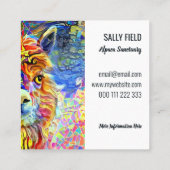 アルパ芸術的カファーム動物ポートレートテンプレート   スクエア名刺 (裏面)