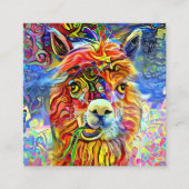 アルパ芸術的カファーム動物ポートレートテンプレート   スクエア名刺 (正面)