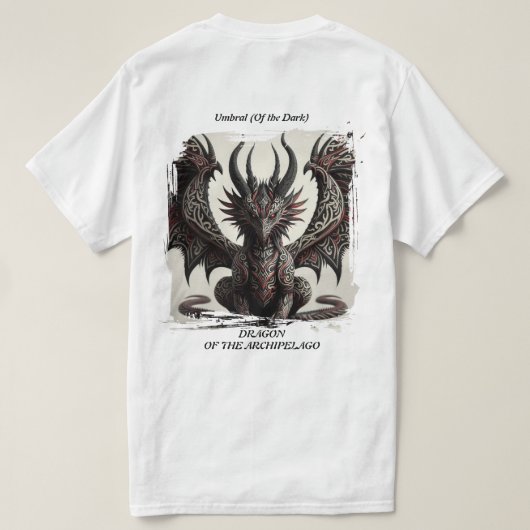 アルヒペラゴの影の竜Tシャツ Tシャツ (デザイン裏面)