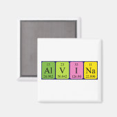アルビナ周期表名磁石 マグネット (正面/裏面)