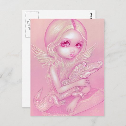 アルビノアリゲーターの天使 ポストカード (正面/裏面)