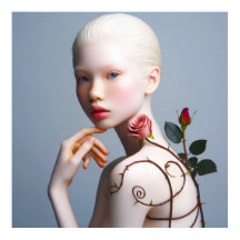 アルビノガールポトレイトウォールアート