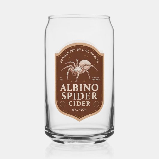 アルビノスパイダーハローウィンパーティヴィンテージ ガラス缶 (正面)