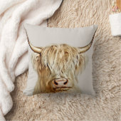 アルビノハイランド牛 クッション (ブランケット)