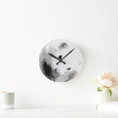 アルビノフェレット写真 ラウンド壁時計 (ホーム)