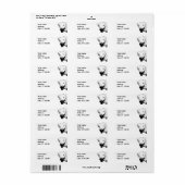 アルビノフェレット写真 ラベル (フルシート)