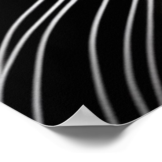 アルビノホワイトキャット顔ジュエルアイズ ポスター (角)