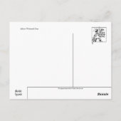 アルビノホワイトテールディアポストカード ポストカード (裏面)