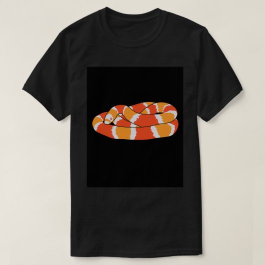 アルビノミルクスネーク Tシャツ (デザイン正面)