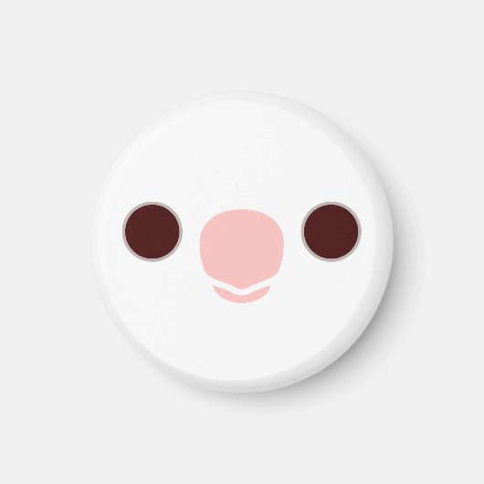アルビノ顔 マグネット (正面)