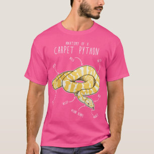アルビノ・ダーウィン・ペットPythonヘビ解剖学 Tシャツ