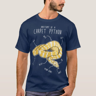 アルビノ・ダーウィン・ペットPythonヘビ解剖学 Tシャツ