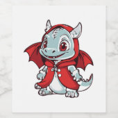 アルビノ・ドラゴン・イン・レッド ワインラベル (シングルラベル)