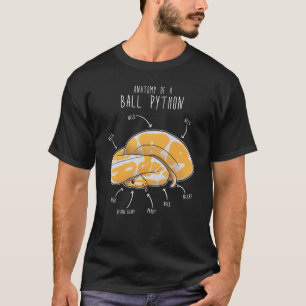 アルビノ・ボールの解剖学Pythonおもしろい, Reptile Sn Tシャツ