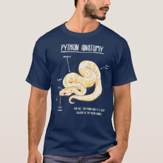 アルビノPython解剖学 Tシャツ