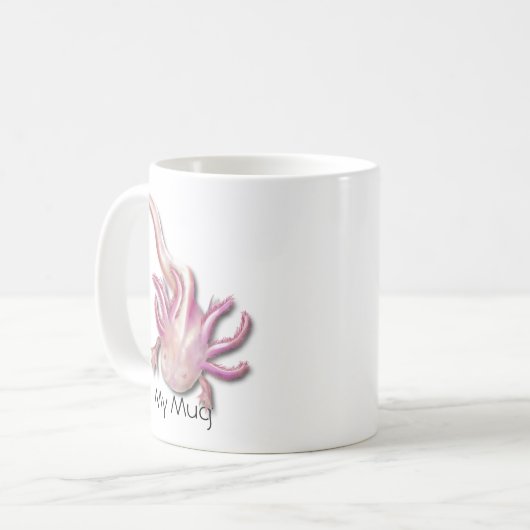 アルビパーソナライズされたノ図解入りの、写真付きの・アキソロトル コーヒーマグカップ (正面左)