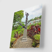 アルビンポラセク彫刻庭園ウィンターパークFL スクエア壁時計 (傾斜)