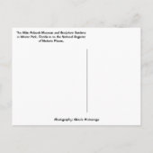 アルビンポラセック美術館&ガーデンズウィンターパークFL ポストカード (裏面)