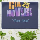 アルビン25ふりがなアルファベット キッチンタオル (折り畳み)