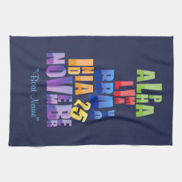 アルビン25ふりがなアルファベット キッチンタオル