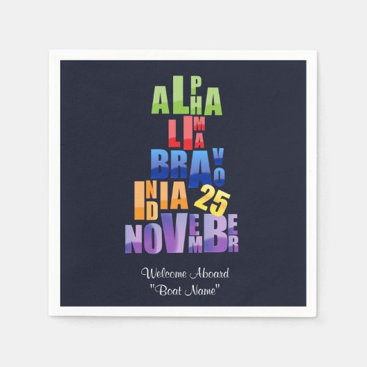 アルビン25ふりがなアルファベット スタンダードカクテルナプキン (正面)