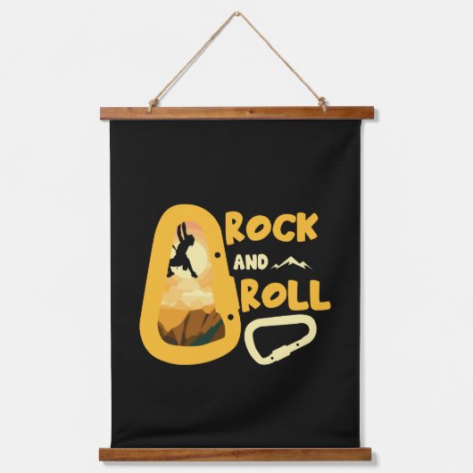 アルピニズムが人生で高く登ること 吊り下げ型タペストリー (正面)