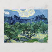 アルピルを背景にしたオリーブの木 ポストカード (正面)