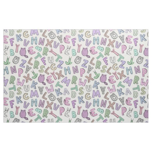 アルフお洒落ァベットを書く ファブリック (ファットクウォーター)