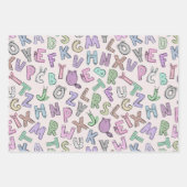 アルフお洒落ァベットを書く ラッピングペーパーシート (正面3)