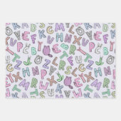 アルフお洒落ァベットを書く ラッピングペーパーシート (正面2)