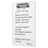 アルファとオメガの詩の垂直プリントウォールアートデコール クリップボード (左)