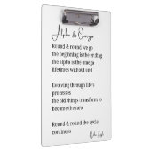 アルファとオメガの詩の垂直プリントウォールアートデコール クリップボード (右)