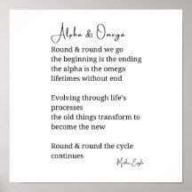 アルファとオメガの詩の垂直プリントウォールアートデコール