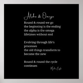 アルファとオメガ詩の詩のウォールアートの瞬間 ポスター