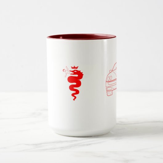 アルファのくものGtvのグログによるスポーツのなハートのマグ マグカップ (中央)