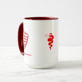 アルファのくものGtvのグログによるスポーツのなハートのマグ マグカップ (正面左)