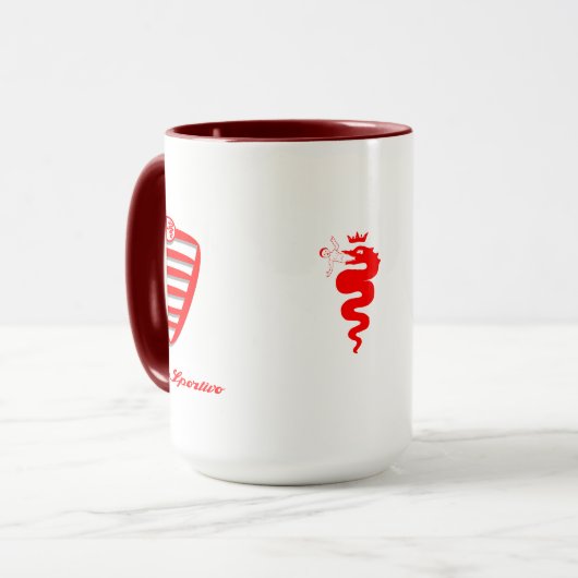 アルファのくものGtvのグログによるスポーツのなハートのマグ マグカップ (正面左)