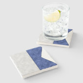 アルファの水色の信号航海の海上国旗 ストーンコースター (横)