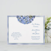 アルファアジサイ折り畳み結婚式 プログラムテンプレート (スタンド正面)