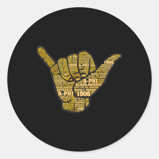 アルファアフリカ男子学生の社交クラブ手記文字1907 ラウンドシール (正面)