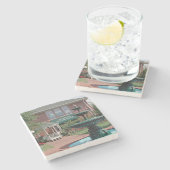 アルファイタウェルカムセンターマーブルストーンコースター ストーンコースター (横)