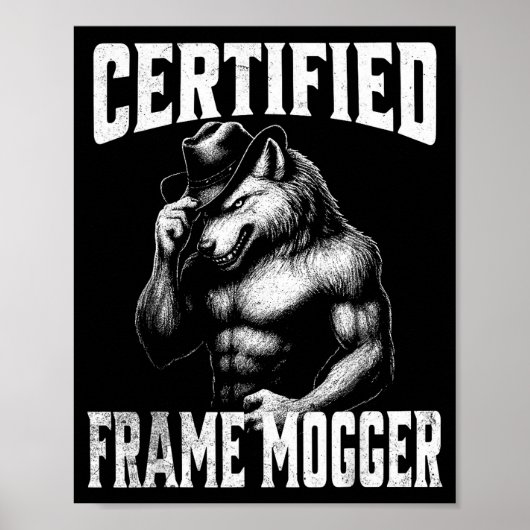 アルファウルフのおもしろい恥ずかしい瞬間 Frame mogging ポスター (正面)
