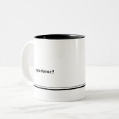 アルファウーマン!!朝食食べコフマグのためのベタ ツートーンマグカップ (正面左)