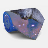 アルファオスのグレーウルフ&宇宙野生動物ネクタイ ネクタイ (ロール)