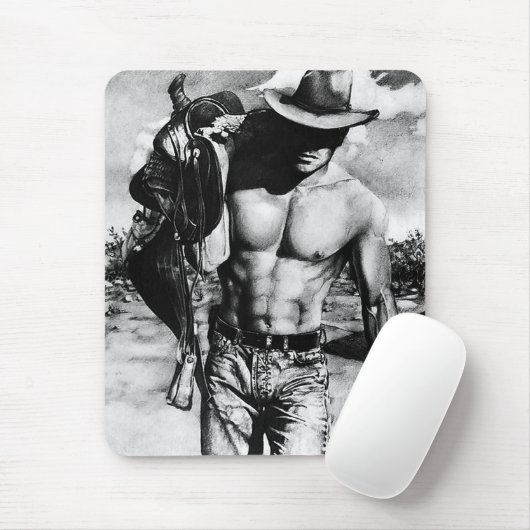 アルファオス男らしファインアートカウボクールイ マウスパッド (マウス)