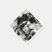 アルファオス素朴ウエスタンクールカウボーイ紙 スタンダードカクテルナプキン (角)